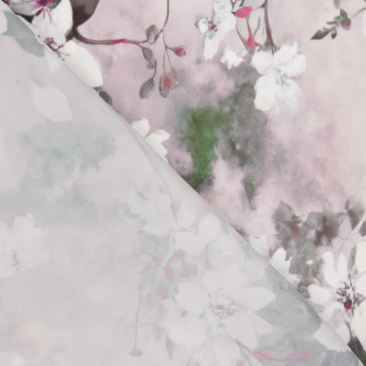 Saten estampado com jasmim - Ribes y Casals
