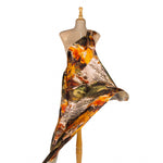 Cetim estampado em tom de musgo - Ribes y Casals