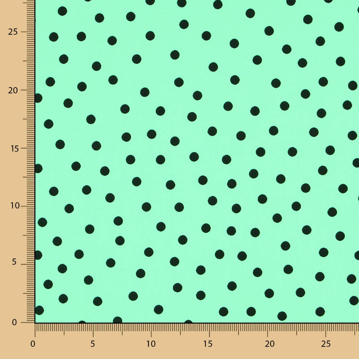 Crepe Bolas Preto 7mm Menta - Ribes y Casals