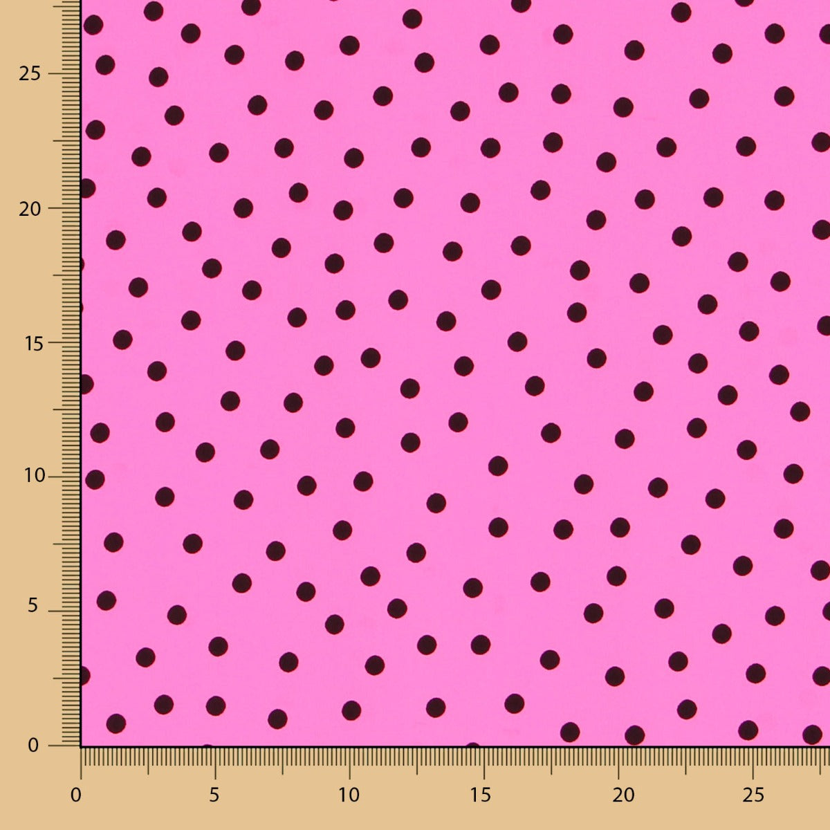 Crepe Bolas Preto 7mm Fúcsia - Ribes y Casals