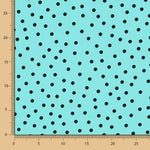 Crepe Bolas Preto 7mm Turquesa - Ribes y Casals