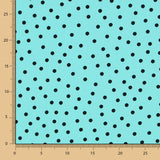 Crepe Bolas Preto 7mm Turquesa - Ribes y Casals