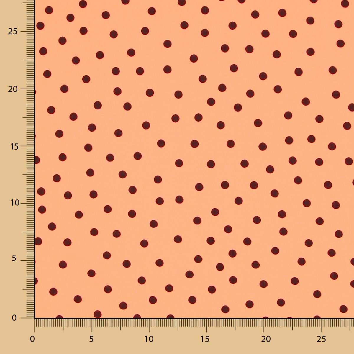 Crepe Bolas Preto 7mm Tangerina - Ribes y Casals