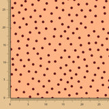 Crepe Bolas Preto 7mm Tangerina - Ribes y Casals