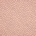 Crepe Bolinhas Pretas 7mm Rosa - Ribes y Casals