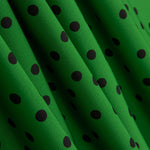 Crepe Bolinhas Pretas 7mm Verde Andaluzia - Ribes y Casals