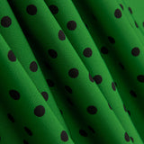 Crepe Bolinhas Pretas 7mm Verde Andaluzia - Ribes y Casals