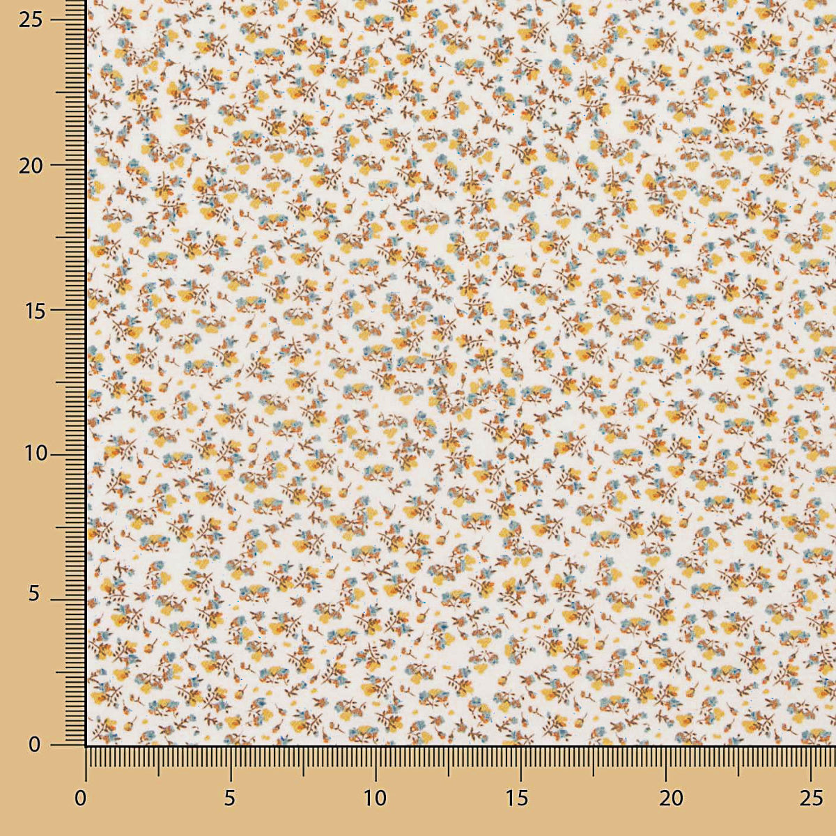 Retal Viyela Algodón Florecitas amarillas 160x155 cm - Ribes y Casals
