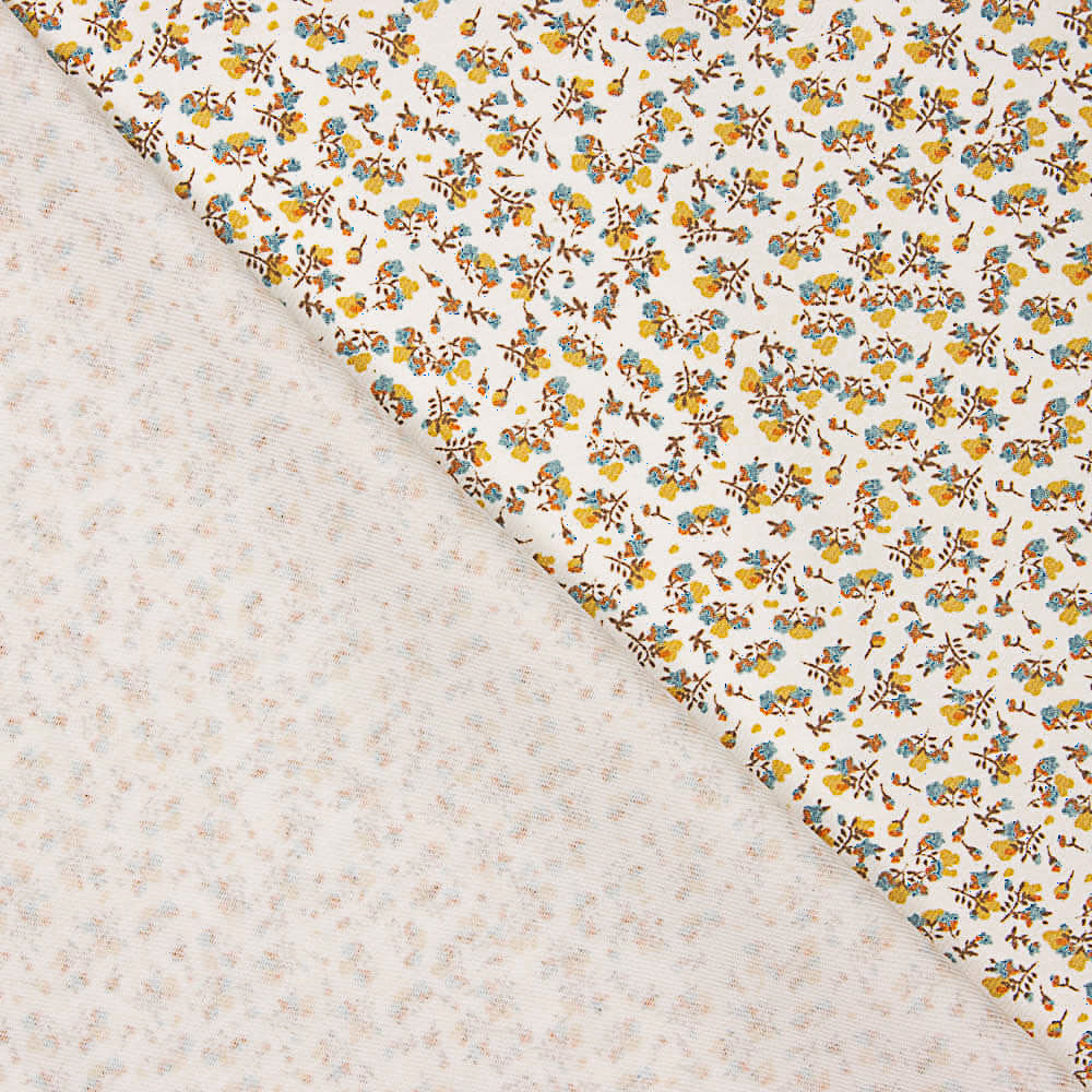 Retal Viyela Algodón Florecitas amarillas 160x155 cm - Ribes y Casals