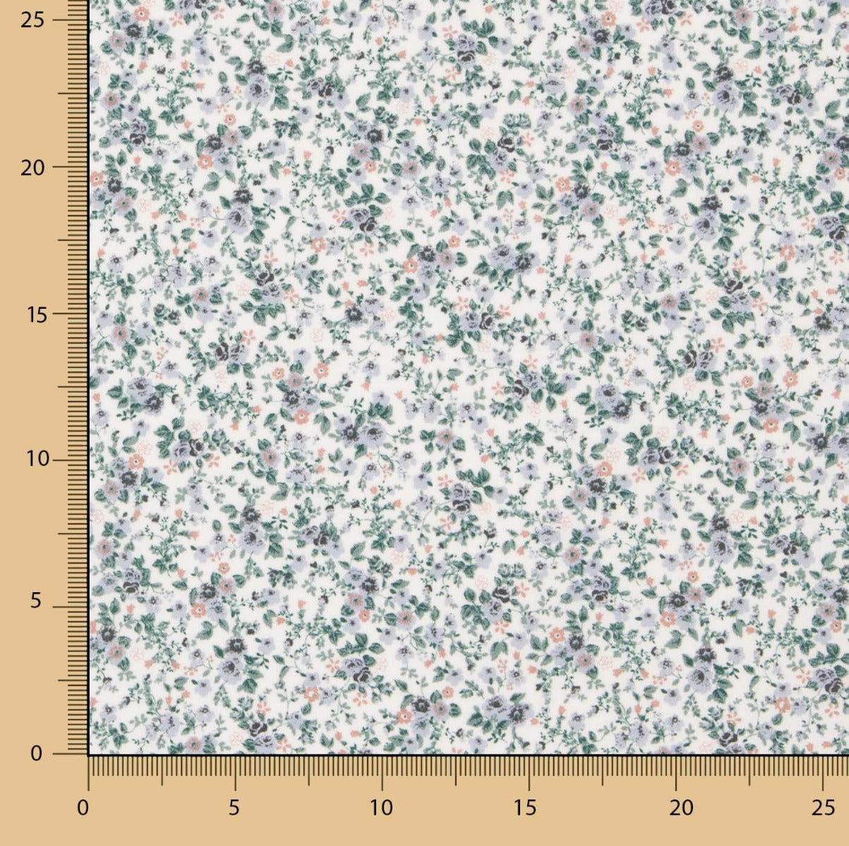 Viyela Algodão Flores Pequenas Azuis - Ribes y Casals