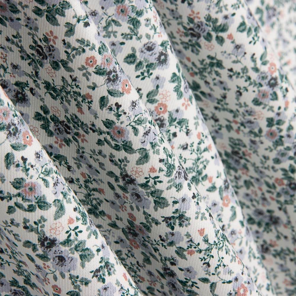 Viyela Algodão Flores Pequenas Azuis - Ribes y Casals