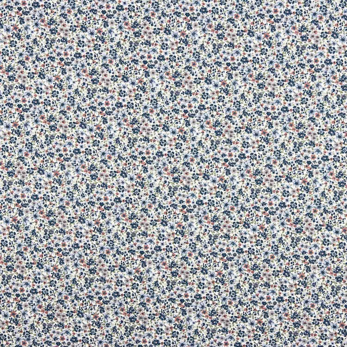 Viyela Algodão Florcinhas Denia Azuis - Ribes y Casals