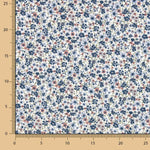 Viyela Algodão Florcinhas Denia Azuis - Ribes y Casals