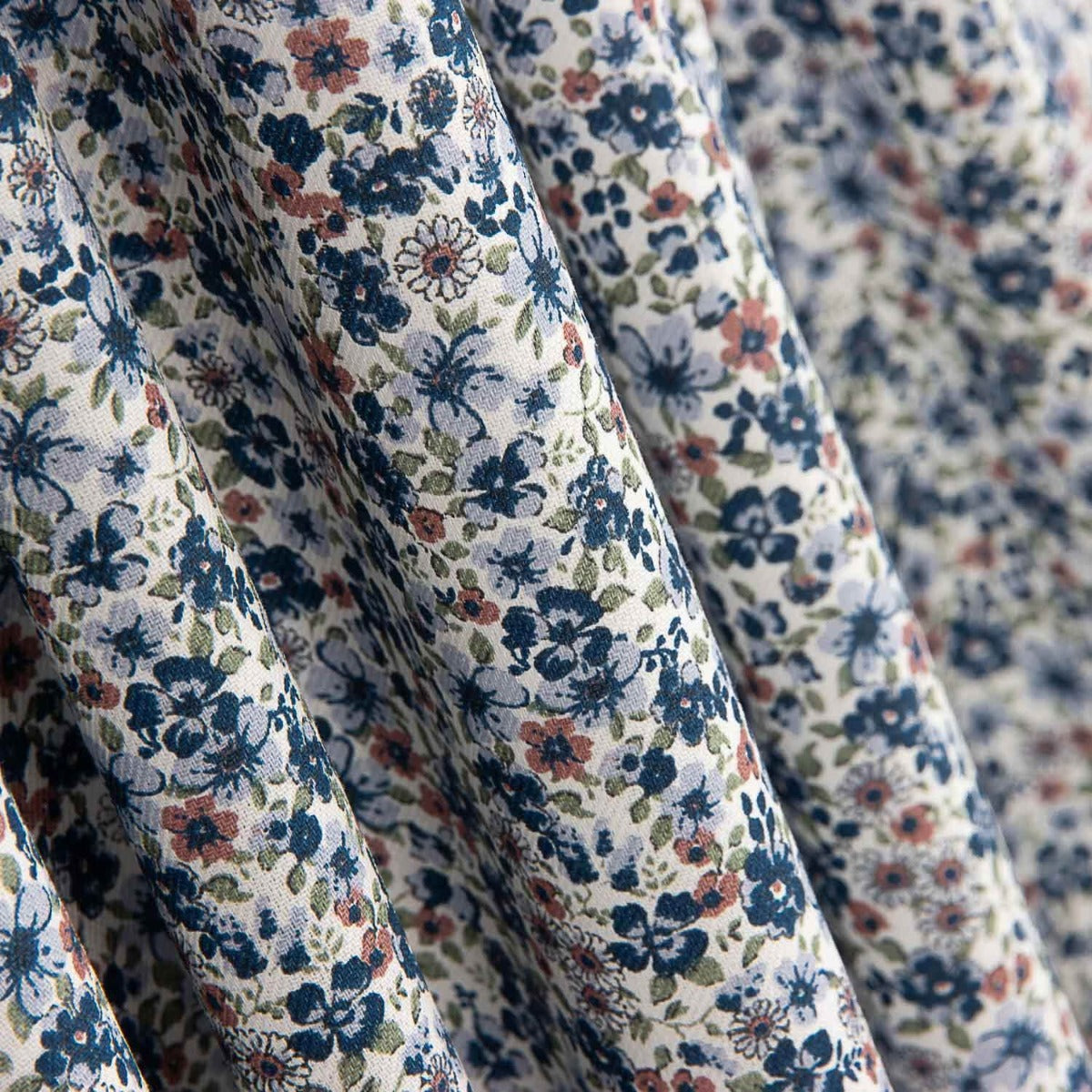 Viyela Algodão Florcinhas Denia Azuis - Ribes y Casals