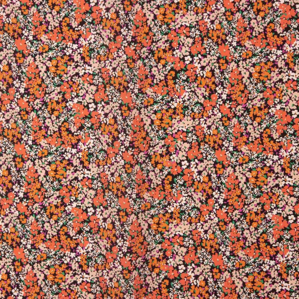 Crepe leve estampado Coral Garden - Ribes y Casals