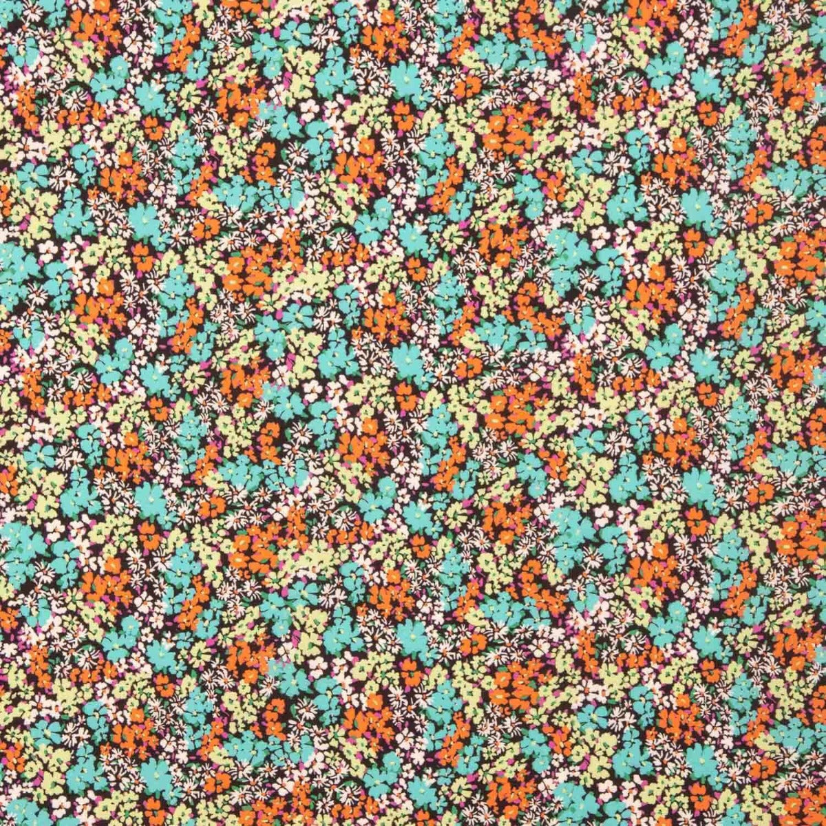 Crepe leve estampado floral Jungle Fúcsia - Ribes y Casals