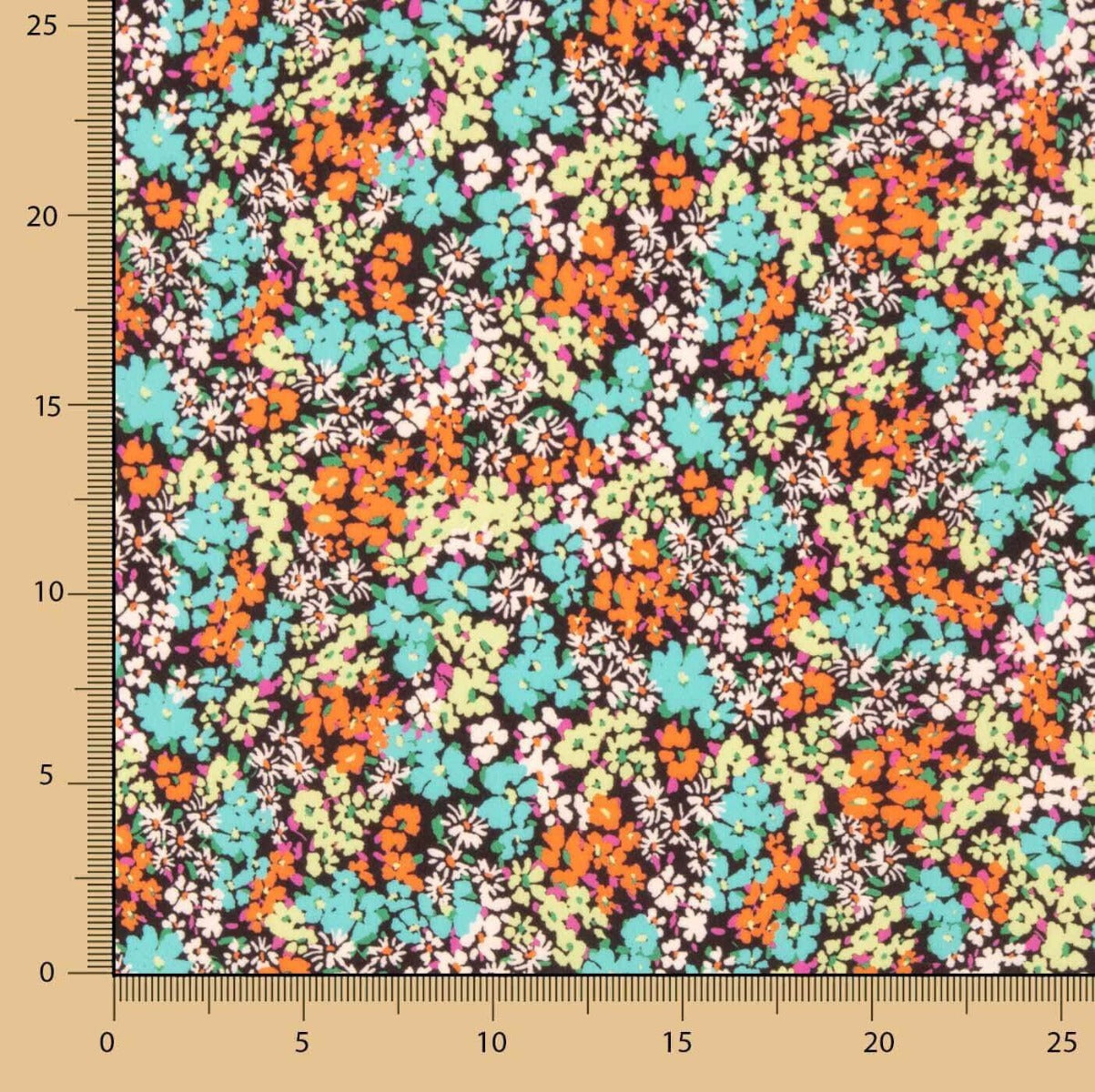 Crepe leve estampado floral Jungle Fúcsia - Ribes y Casals