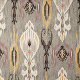 Loneta Half tecido Panamá estampado com padrão étnico Ikat multicolorido - Ribes y Casals