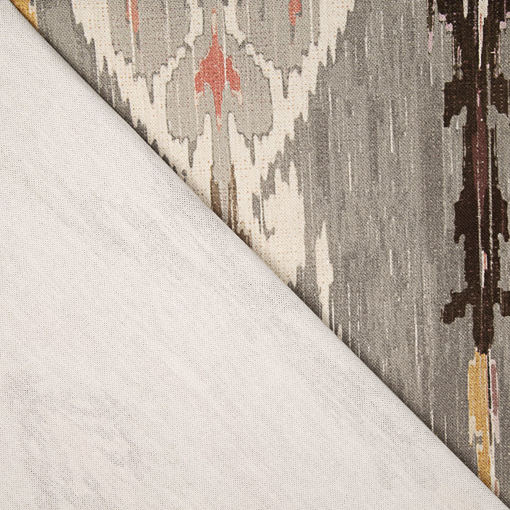 Loneta Half tecido Panamá estampado com padrão étnico Ikat multicolorido - Ribes y Casals