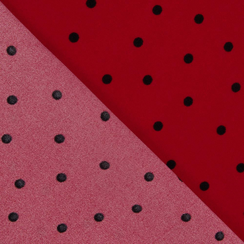 Casaco Elástico 0,5 cm Bolinhas Vermelho - Ribes y Casals