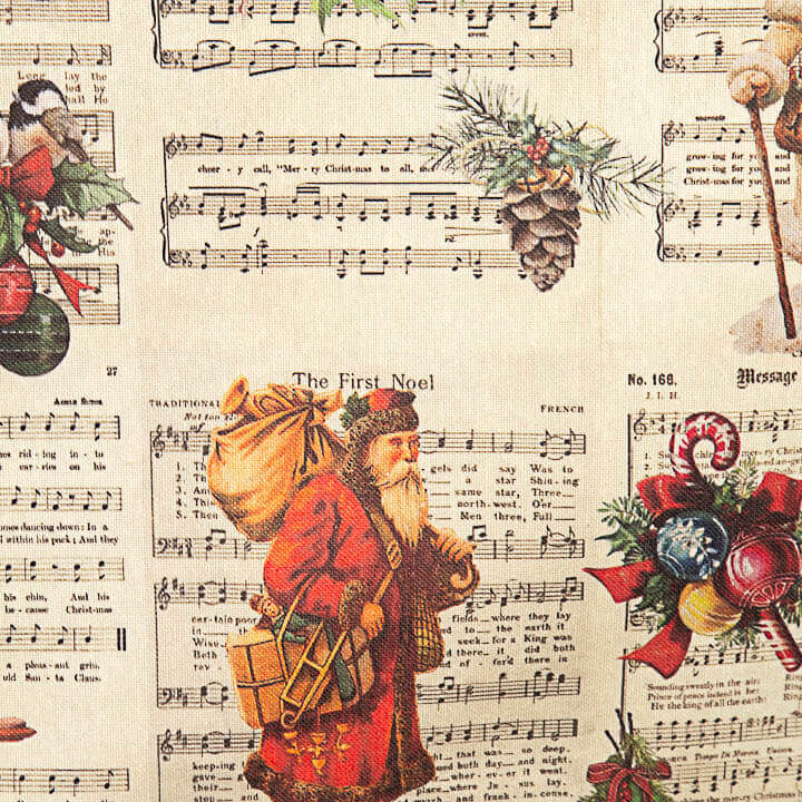 Resinada Antimanchas Natal Vintage Partituras - Ribes y Casals