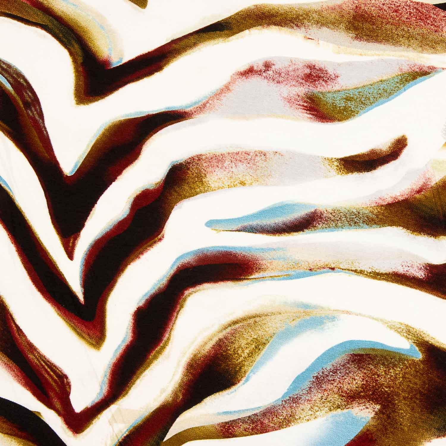 Malha viscosa elastano estampada zebra artística - Ribes y Casals