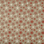 Tecido de Juta Decorativo com Estampado de Flocos de Neve - Ribes y Casals