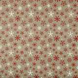 Tecido de Juta Decorativo com Estampado de Flocos de Neve - Ribes y Casals