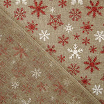 Tecido de Juta Decorativo com Estampado de Flocos de Neve - Ribes y Casals