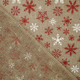 Tecido de Juta Decorativo com Estampado de Flocos de Neve - Ribes y Casals