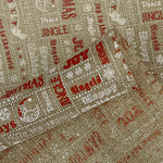 Tecido de Juta Decorativo estampado «Merry Christmas» - Ribes y Casals