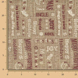 Tecido de Juta Decorativo estampado «Merry Christmas» - Ribes y Casals