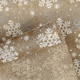 Tecido de Juta Decorativo estampado com estampa de neve dourada - Ribes y Casals