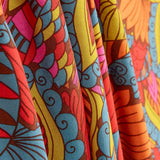 Viscose estampada étnica multicolorida - Ribes y Casals