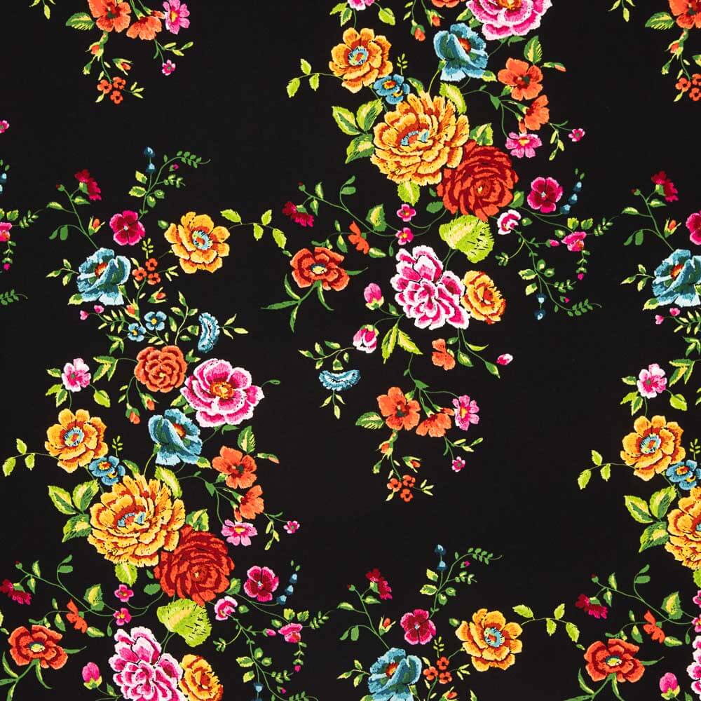 Xale Crepe Manila Preto - Ribes y Casals