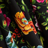 Xale Crepe Manila Preto - Ribes y Casals