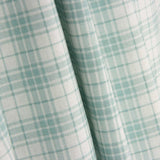 Lençol 100% algodão, xadrez Verde-Água, 200 fios - Ribes y Casals