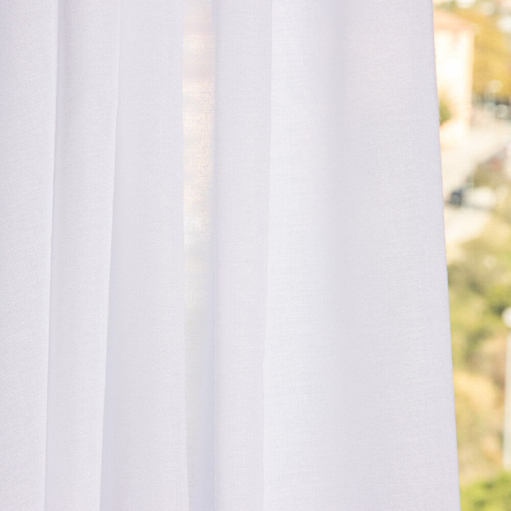 Retal Visillo Etamin Liso Blanco Ignífugo 250x280 cm - Ribes y Casals