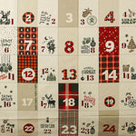 Painel de Tecido de Algodão Calendário do Advento Reversível - Ribes y Casals