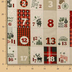 Painel de Tecido de Algodão Calendário do Advento Reversível - Ribes y Casals