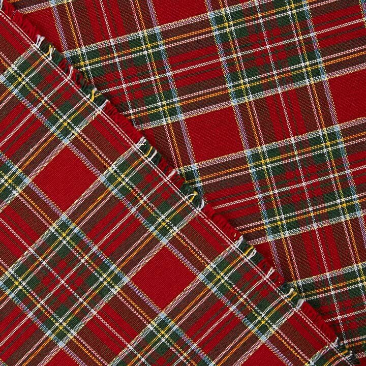 Loneta fina estampada com motivos natalícios, xadrez tartan e Lurex - Ribes y Casals