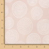 Retal Tapicería Jacquard Círculos Rosa 130x280 cm - Ribes y Casals