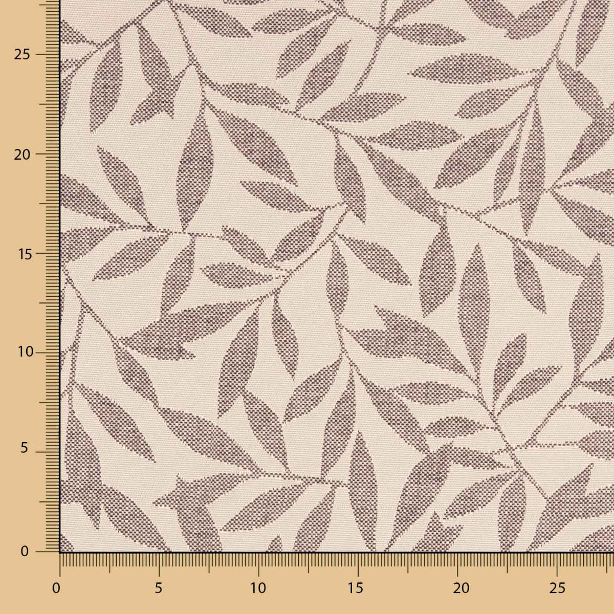 Retal Tapicería Jacquard Hojas Burdeos 100x280 cm - Ribes y Casals