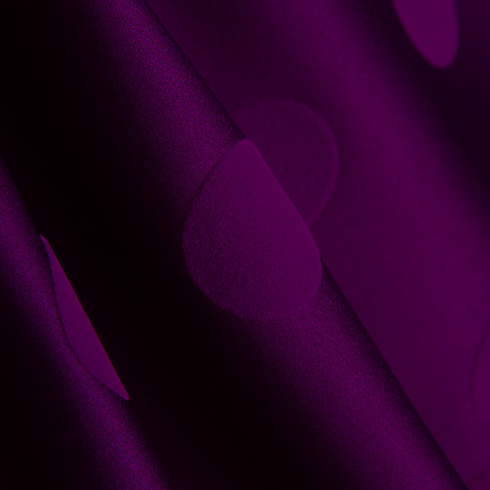 Fama Buganvília Bolinhas Flocked Malva 30mm - Ribes y Casals