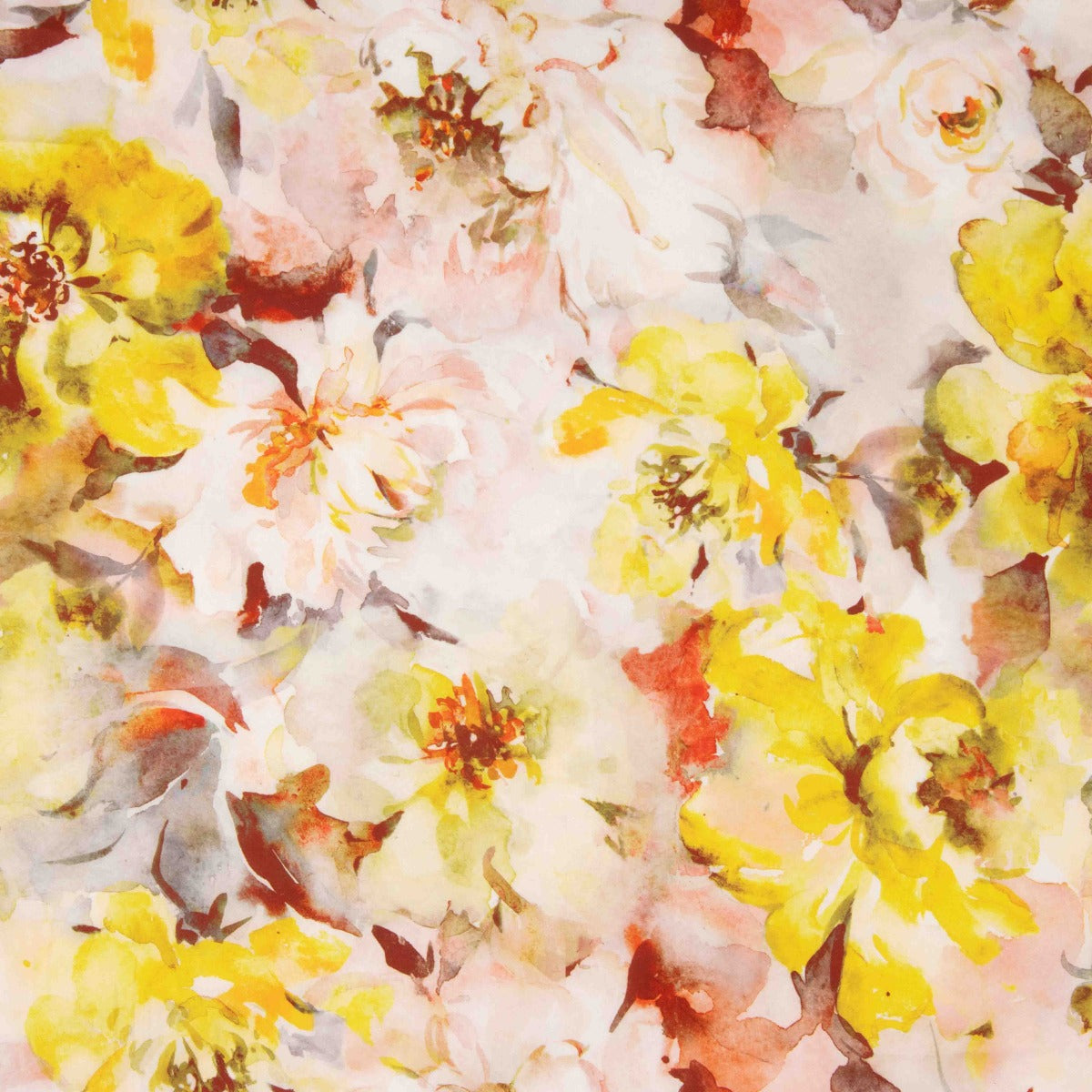 Retal Satén Estampado Calama Amarillo 110x140 cm - Ribes y Casals