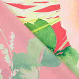 Cetim estampado floral vermelho - Ribes y Casals