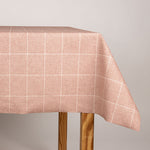Toalha de Mesa Resinada Antimanchas Xadrez Lewis Rosa - Ribes y Casals