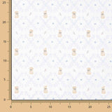 Piqué de algodão coelhinhos azuis - Ribes y Casals