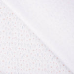 Piqué de algodão Mini Flor Azul e Rosa - Ribes y Casals