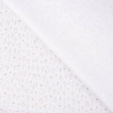 Piqué de algodão Mini Flor Azul e Rosa - Ribes y Casals